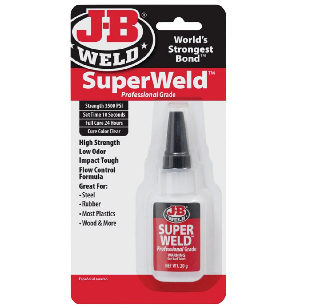 J-B Weld 33120H Super Weld High Strength Pro Grade Adhesive, 20 Gram