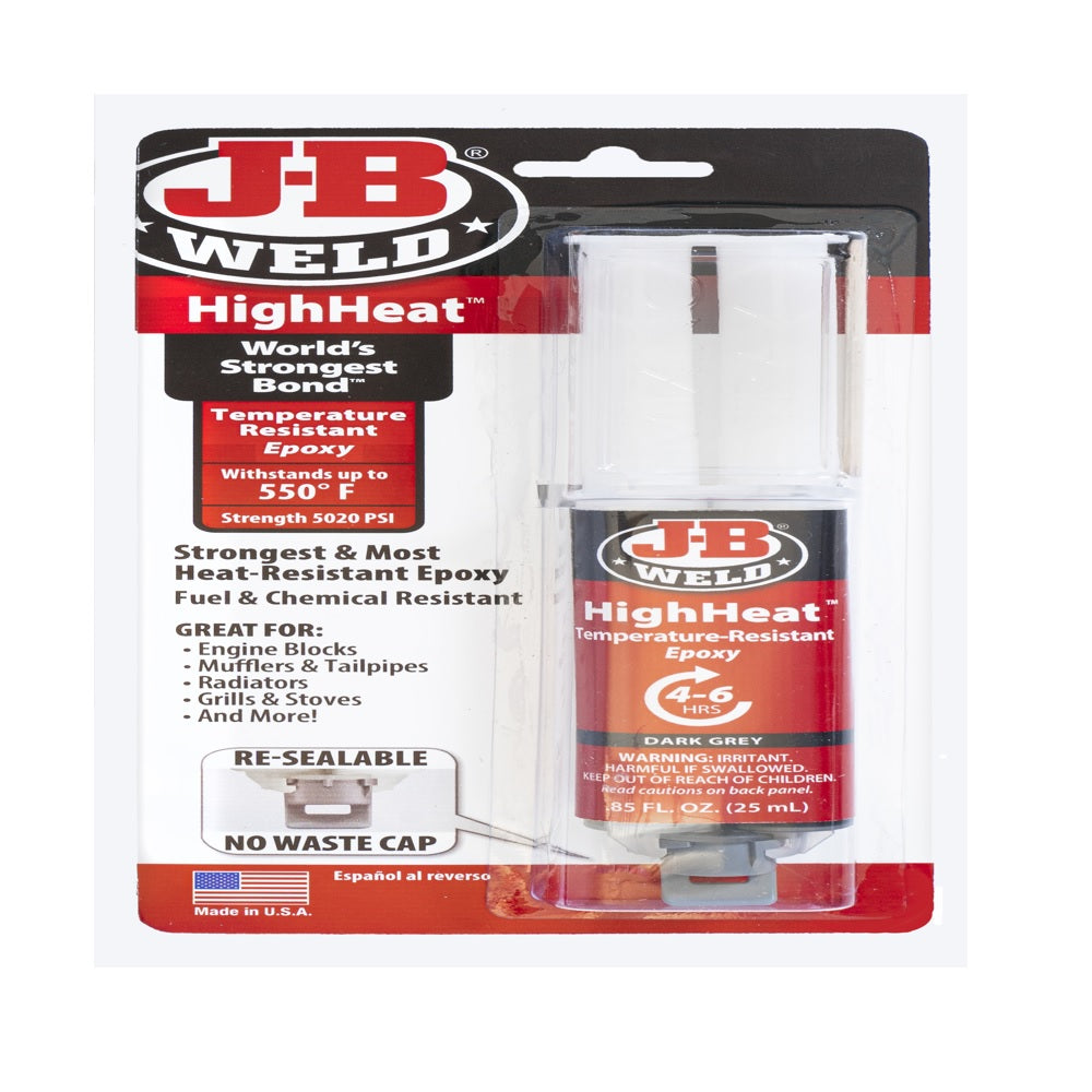 J-B Weld 50197 High Heat High Strength Epoxy, 0.85 Oz