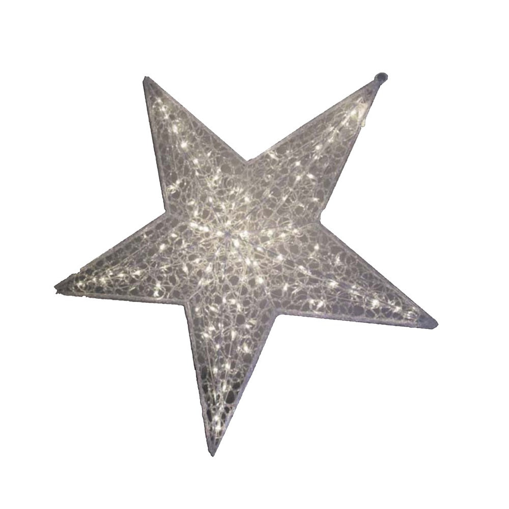 J Hofert 4735-T Christmas LED Lighted Spun Glass Star, 24 Inch