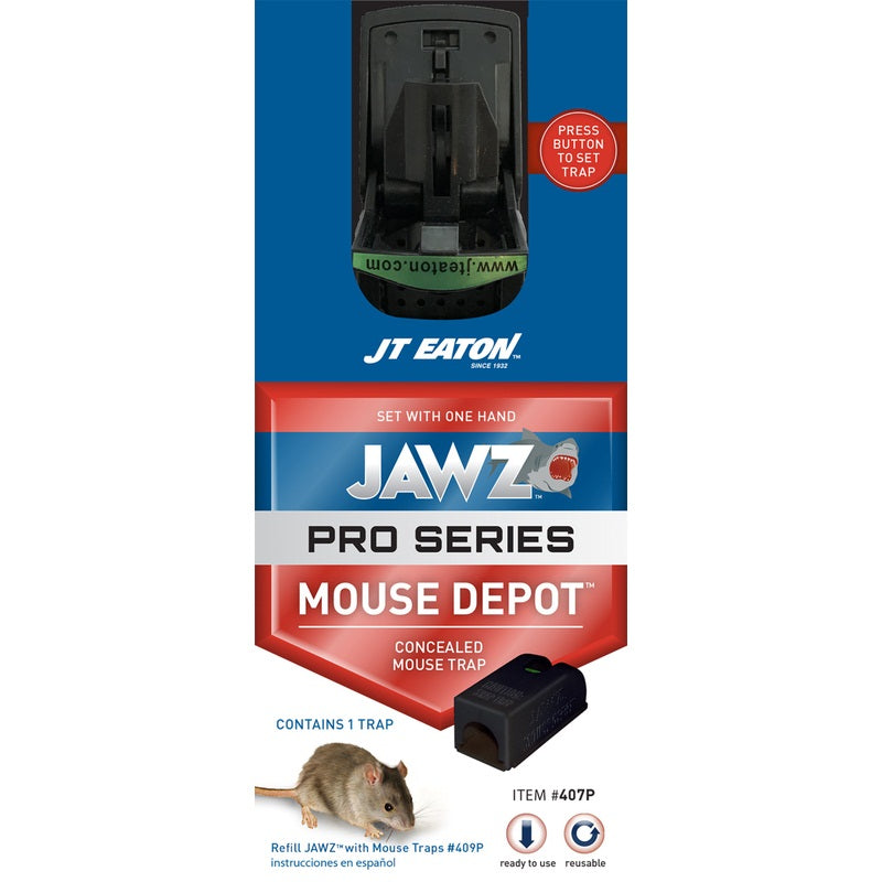 JT Eaton 407P JAWZ Pro Series Mouse Depot Concealed Animal Trap, Small