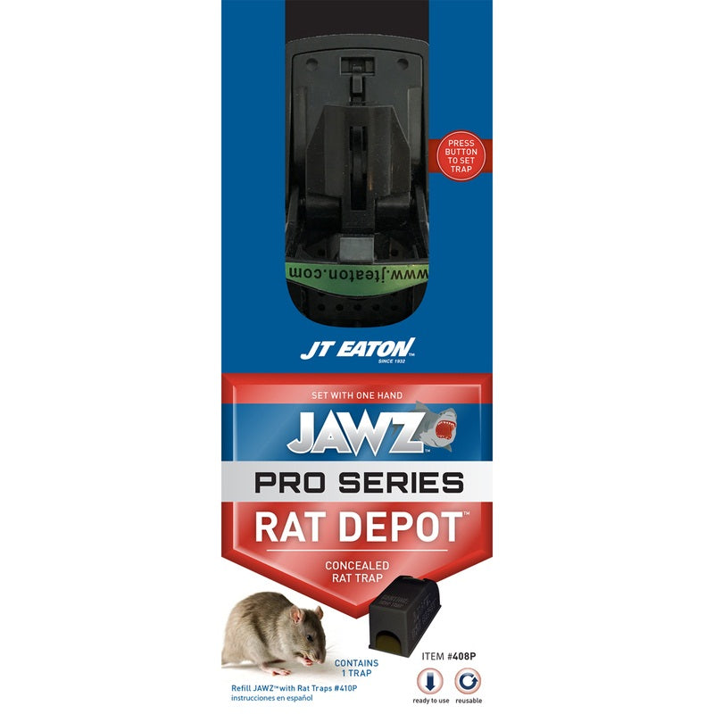 JT Eaton 408P JAWZ Pro Series Rat Depot Concealed Animal Trap, Small