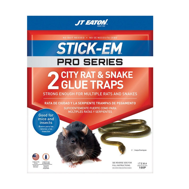 JT Eaton 100P Stick-Em Pro Series Animal Glue Trap, Set of 2