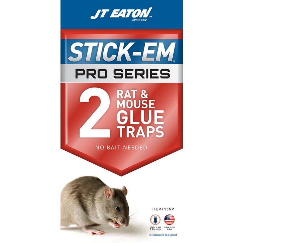 JT Eaton 155P Stick-Em Pro Series Animal Glue Trap ,Set Of 2