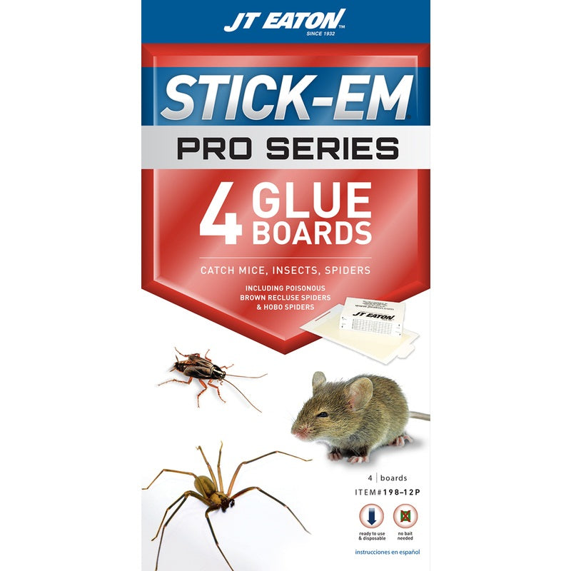 JT Eaton 198-12P Stick-Em Pro Series Animal Glue Trap