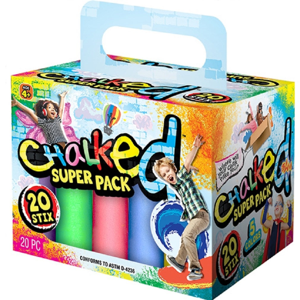 Ja-Ru 3509 Sidewalk Chalk, Assorted Color