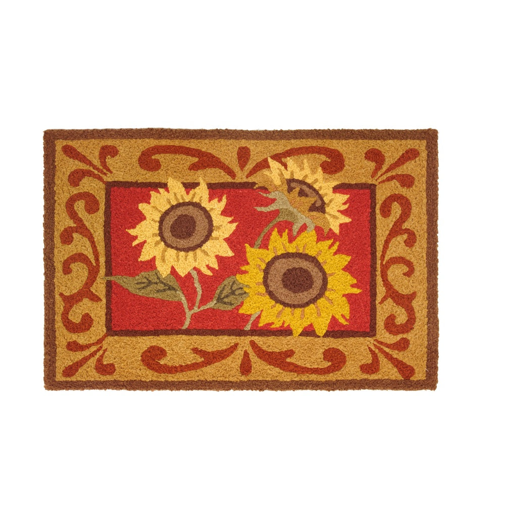 Jellybean JB-JB062 Provence Sunflowers Accent Rug, 30 Inch x 20 Inch