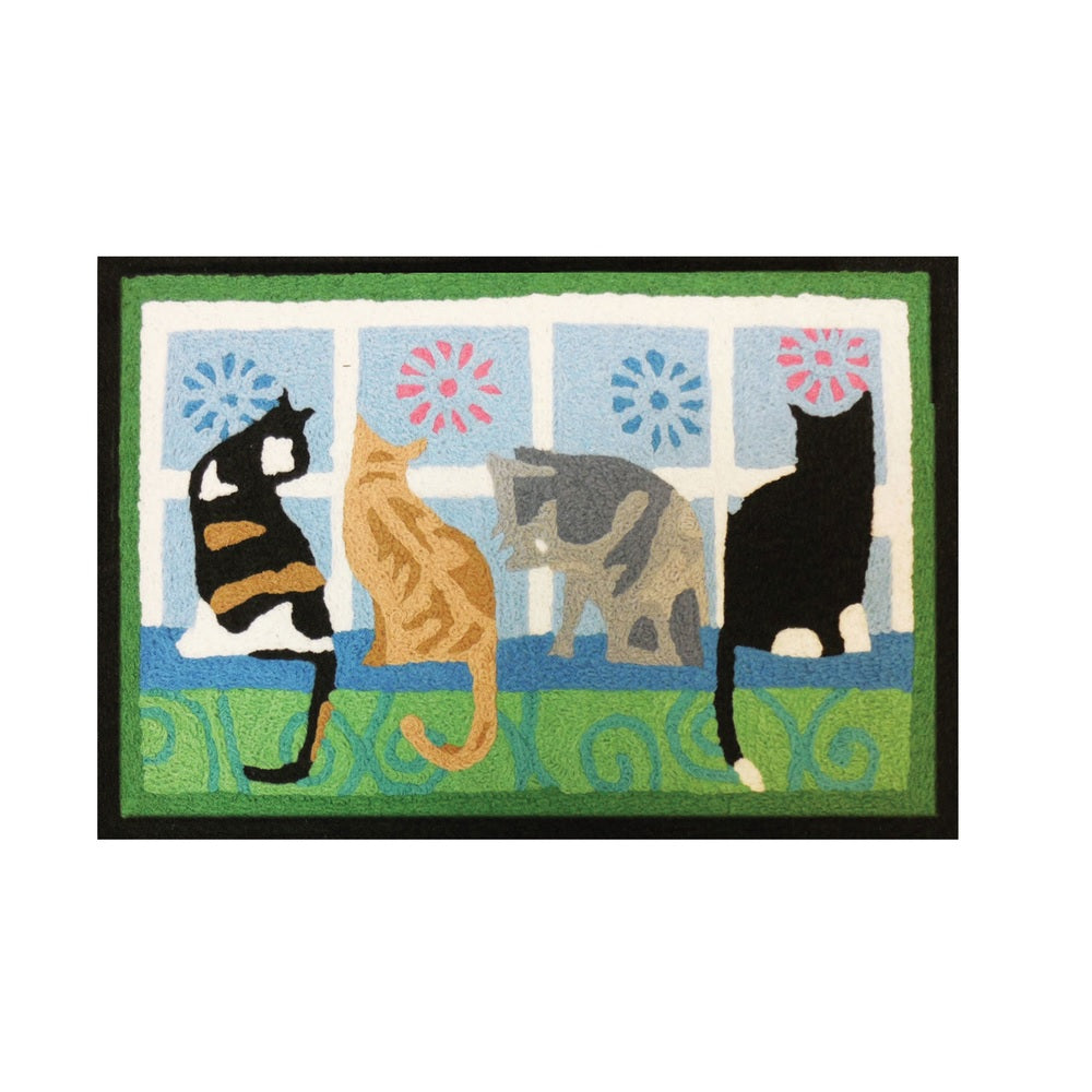 Jellybean JB-STS012 Kitties In The Window Accent Rug, 30 Inch x 20 Inch