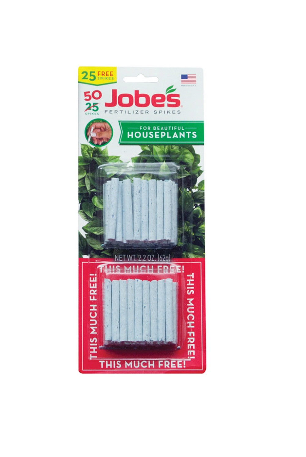 Jobes 05031T Houseplant Plant Food Spikes, 13-4-5, Card of 50