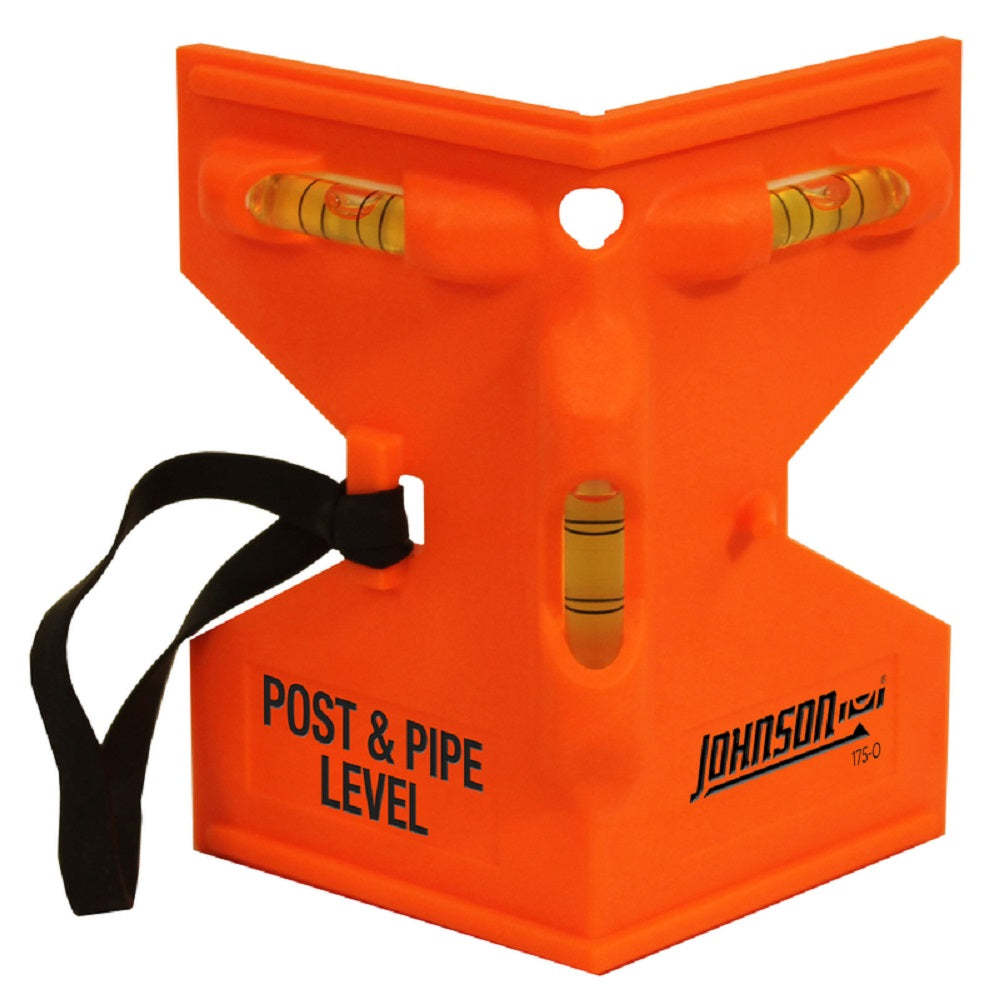 Johnson 175-O Post and Pipe Level, Orange