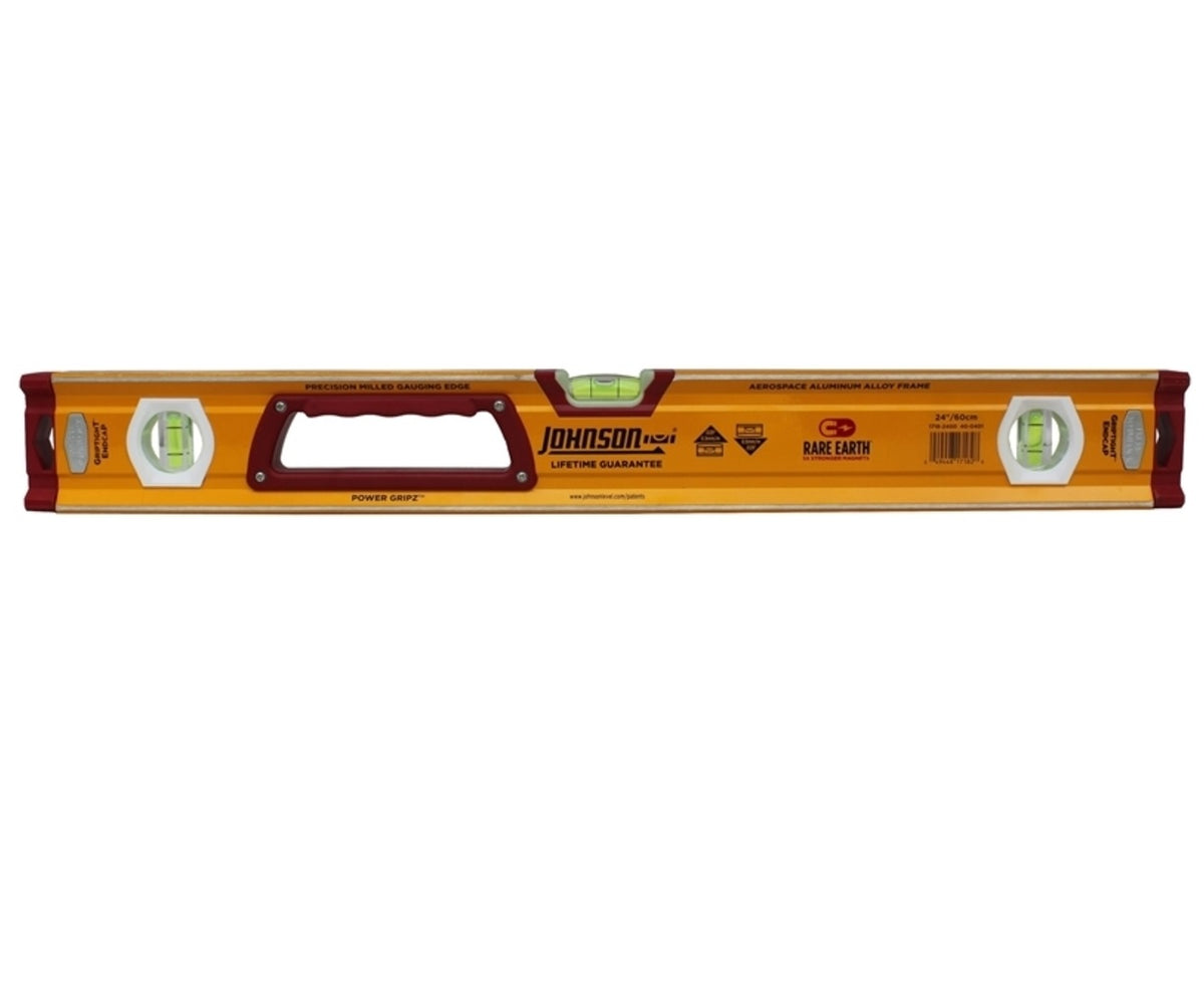 Johnson Level 1718-2400 Magnetic Heavy Duty Aluminum Box Level, 24"