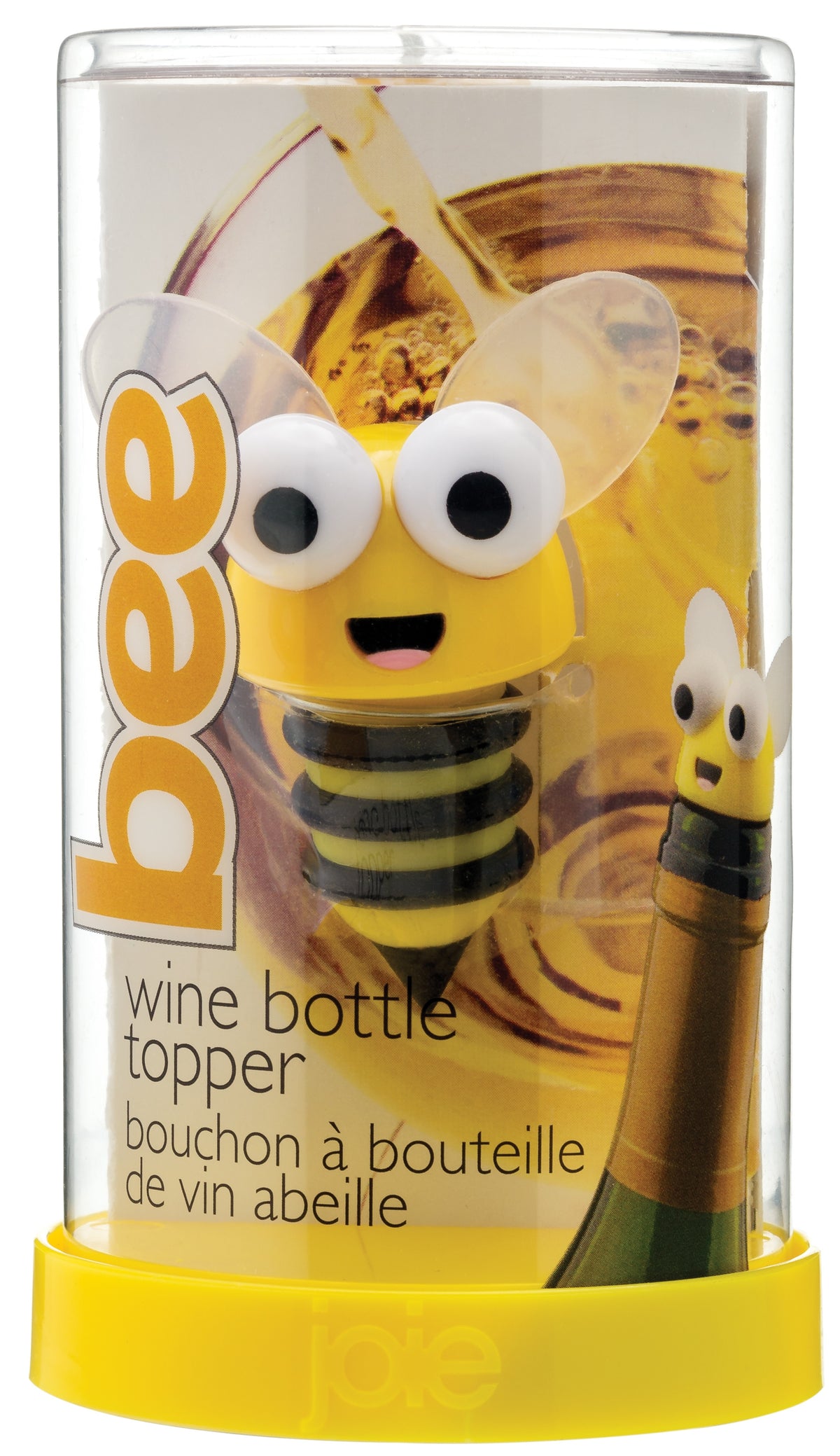 Joie MSC 48206 Bee Wine Bottle Topper, Plastic/Silicone