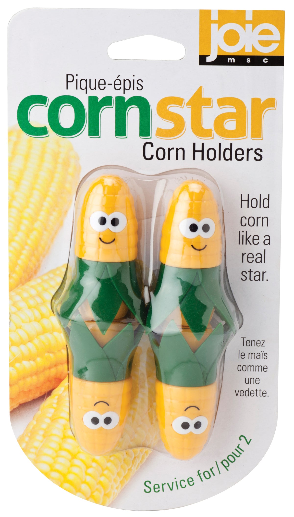 Joie MSC 22202 CornStar Corn Holders, Plastic/Stainless Steel