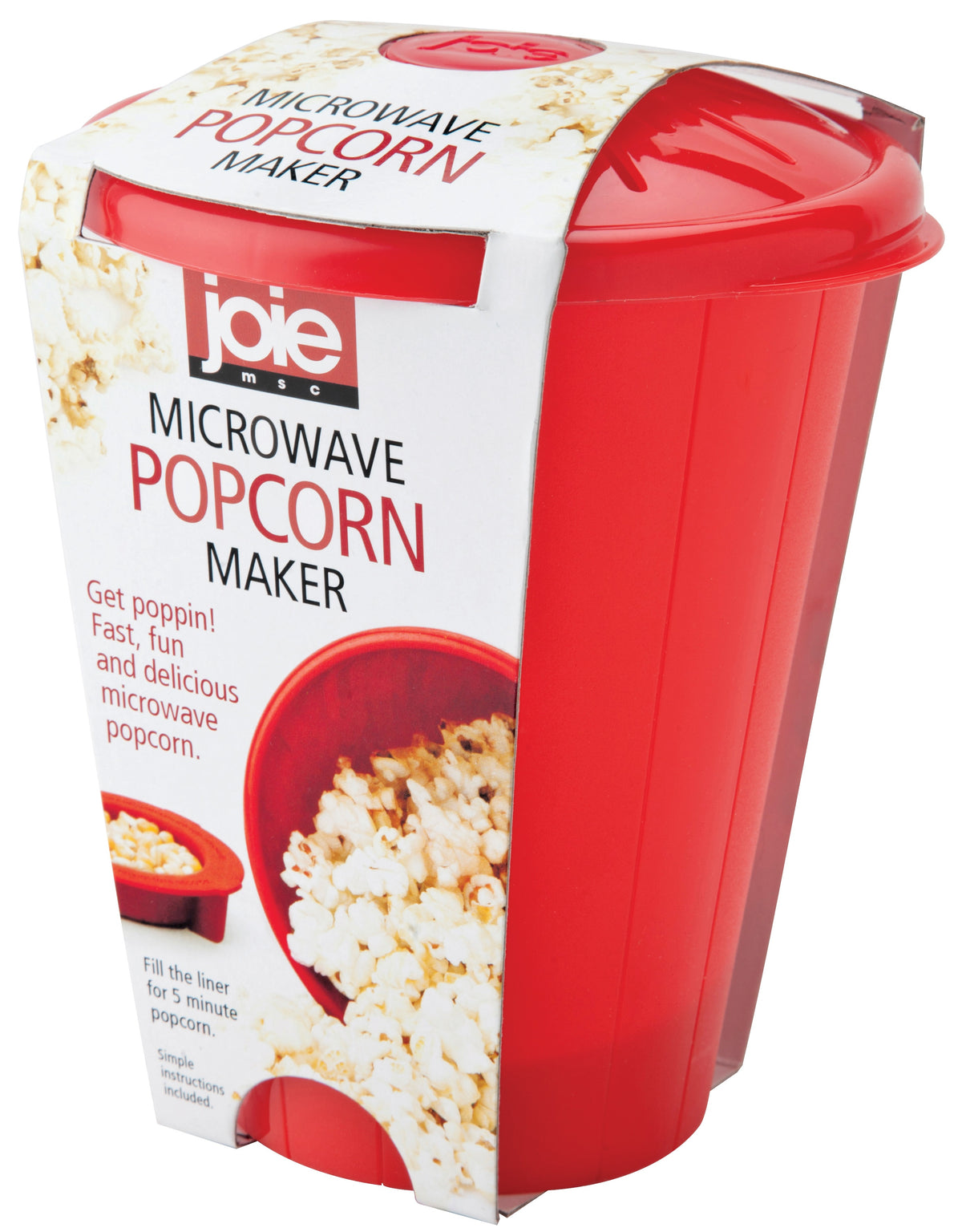 Joie MSC 14001 Microwave Popcorn Maker, Red