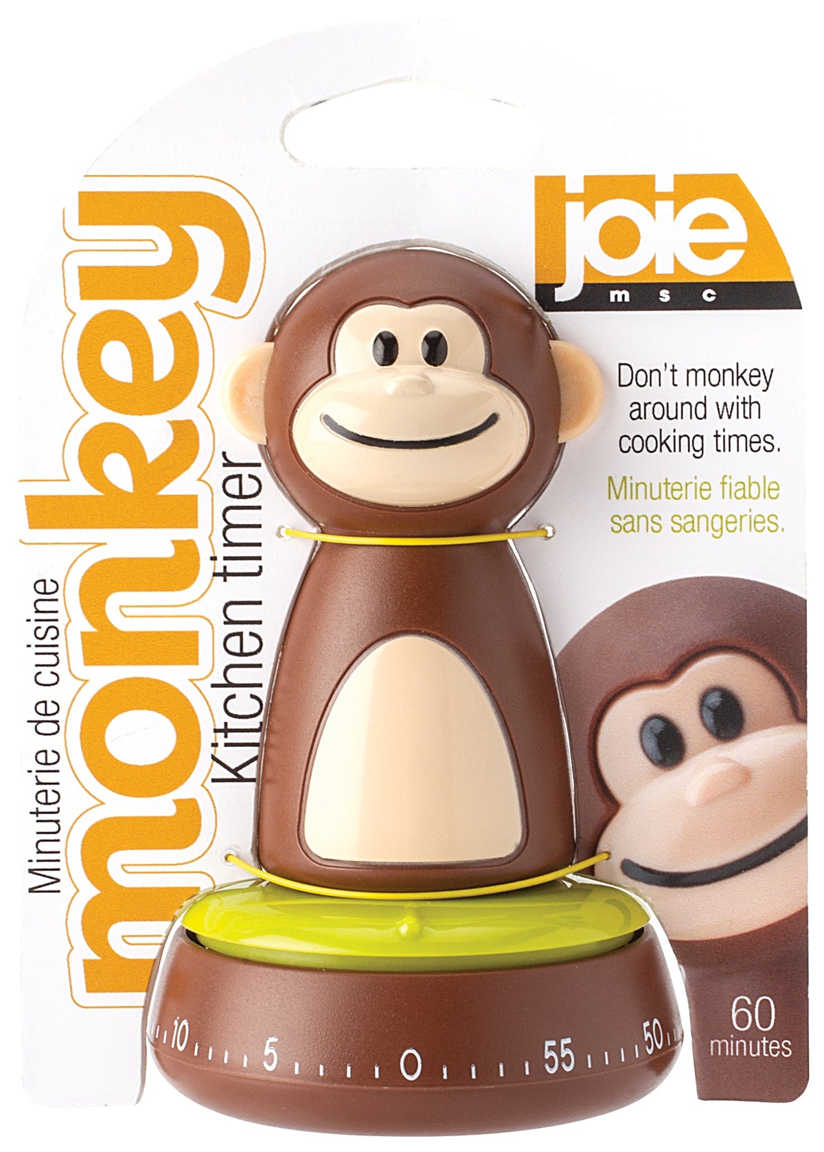 Joie MSC 77755 Monkey Kitchen Timer, Plastic/Stainless Steel