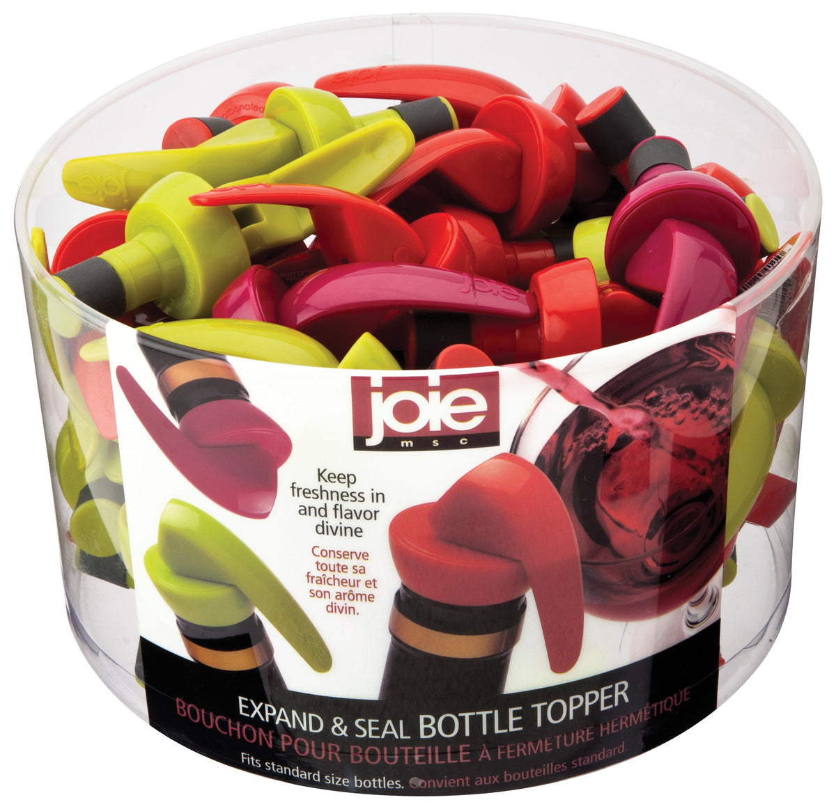 Joie MSC 20411PRO Leakproof Expand & Seal Bottle Topper, Assorted Colors