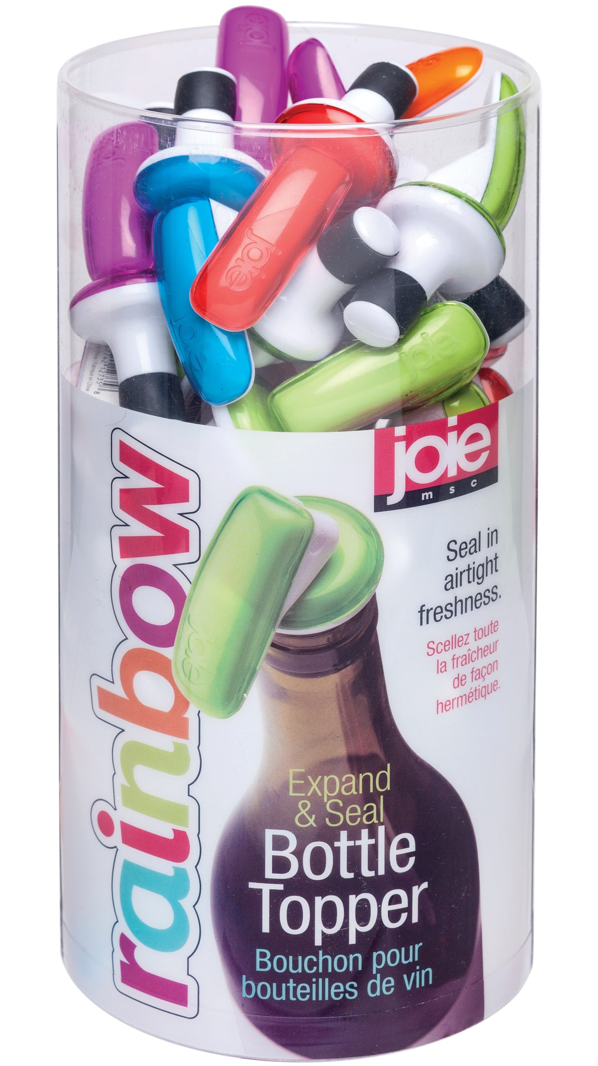 Joie MSC 12735PRO Rainbow Expand & Seal Bottle Topper, Assorted Colors
