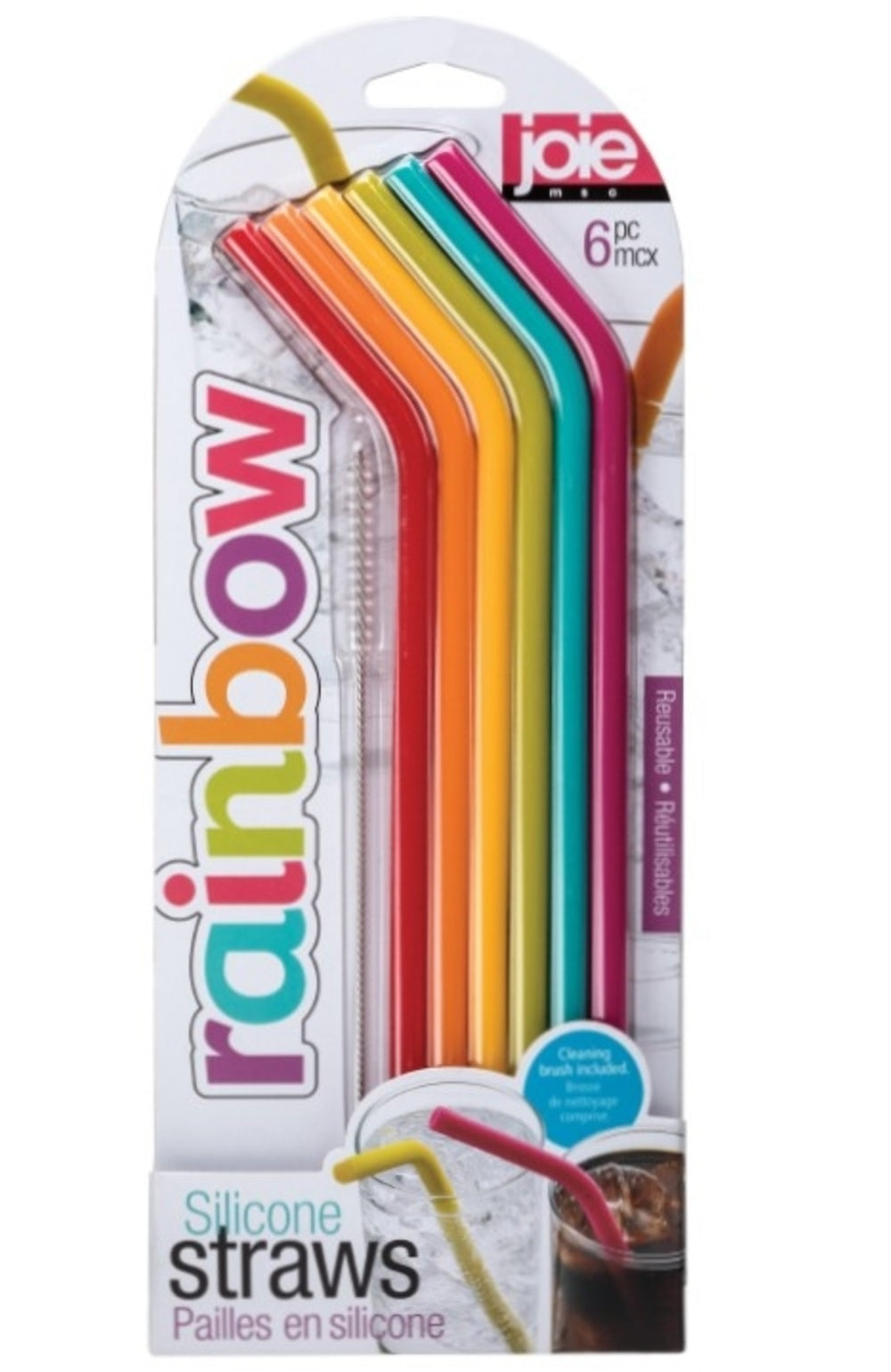Joie MSC 12711 Rainbow Straws, Silicone