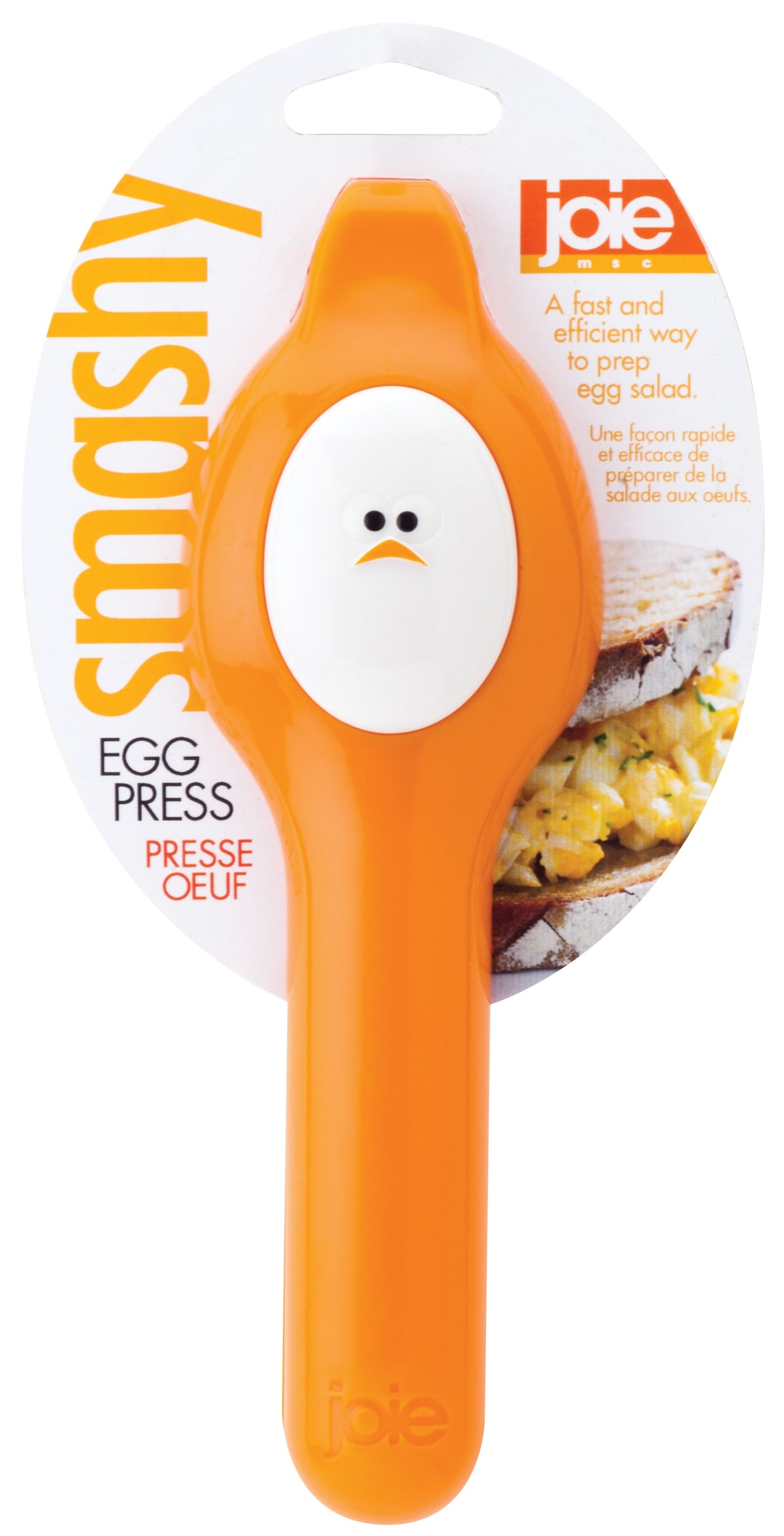 Joie MSC 30202 Smashy Egg Press, Orange, Plastic