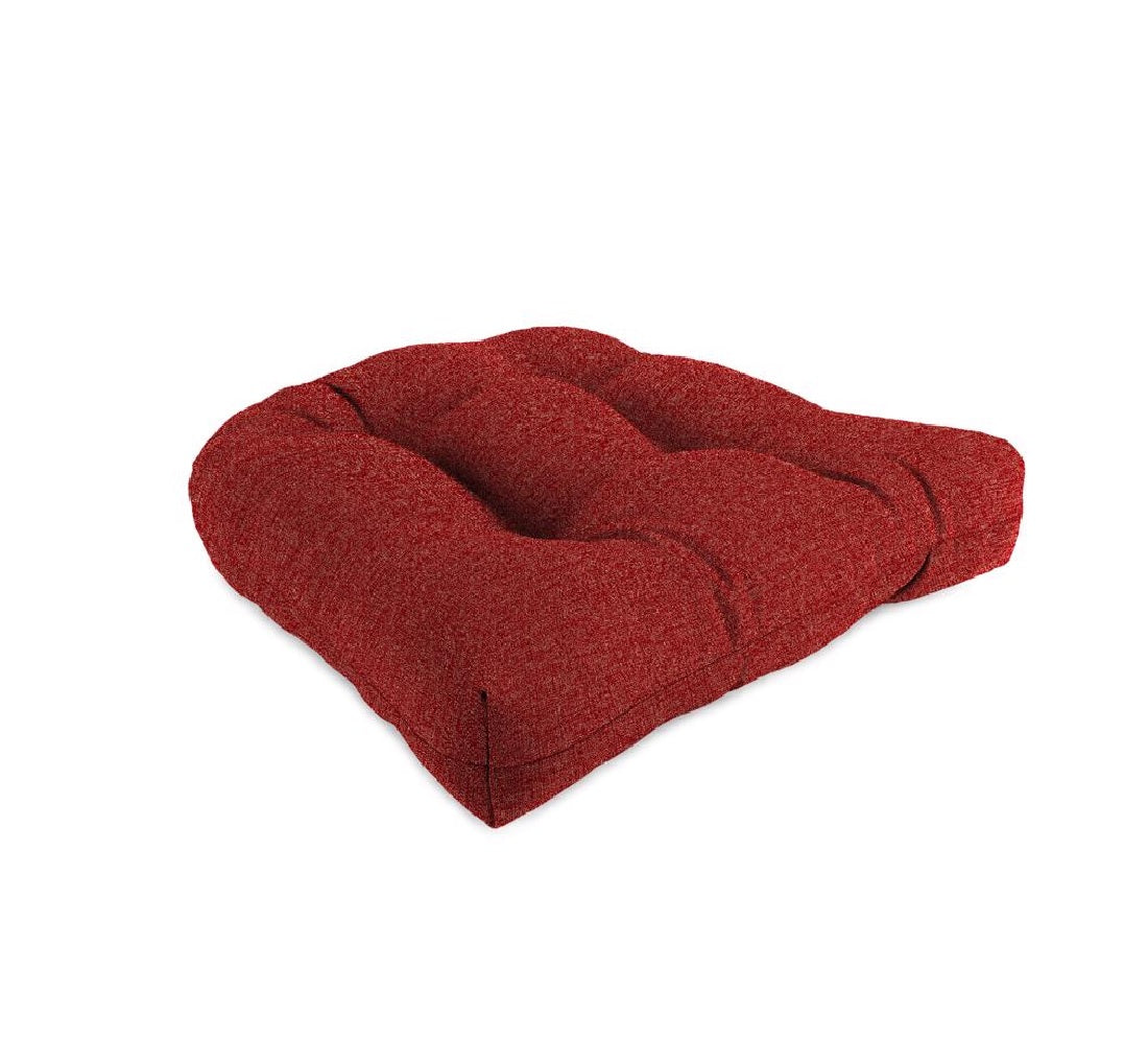 Jordan Manufacturing 9916-5547A Textured Wicker Seat Cushion, Red
