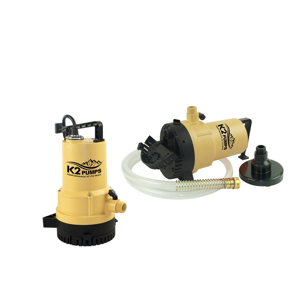 K2 Pumps UTM02501K Duo 2-in-1 Dual Utility Pump, 1/4 HP