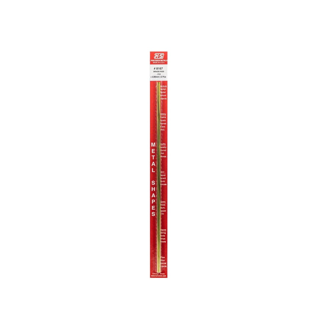 K&S 8167 Brass Rod, 12 inch