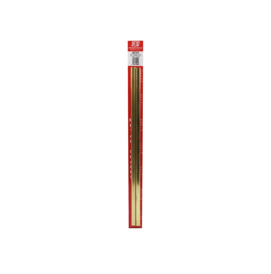 K&S 5094 Oval Brass Tube, 12 Inch