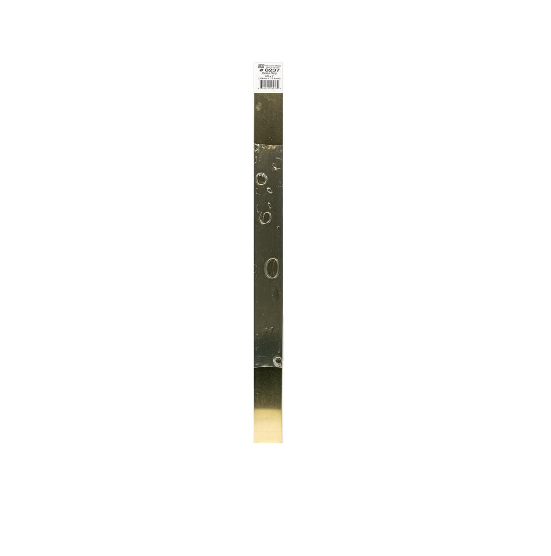 K&S 8237 Plain Metal Strip, Brass, 12 Inch