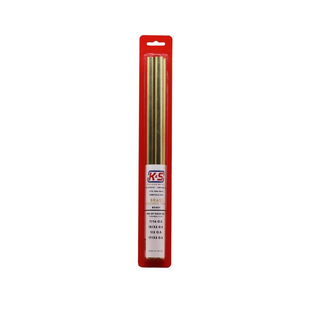 K&S 3401 Round Brass Tube, Medium