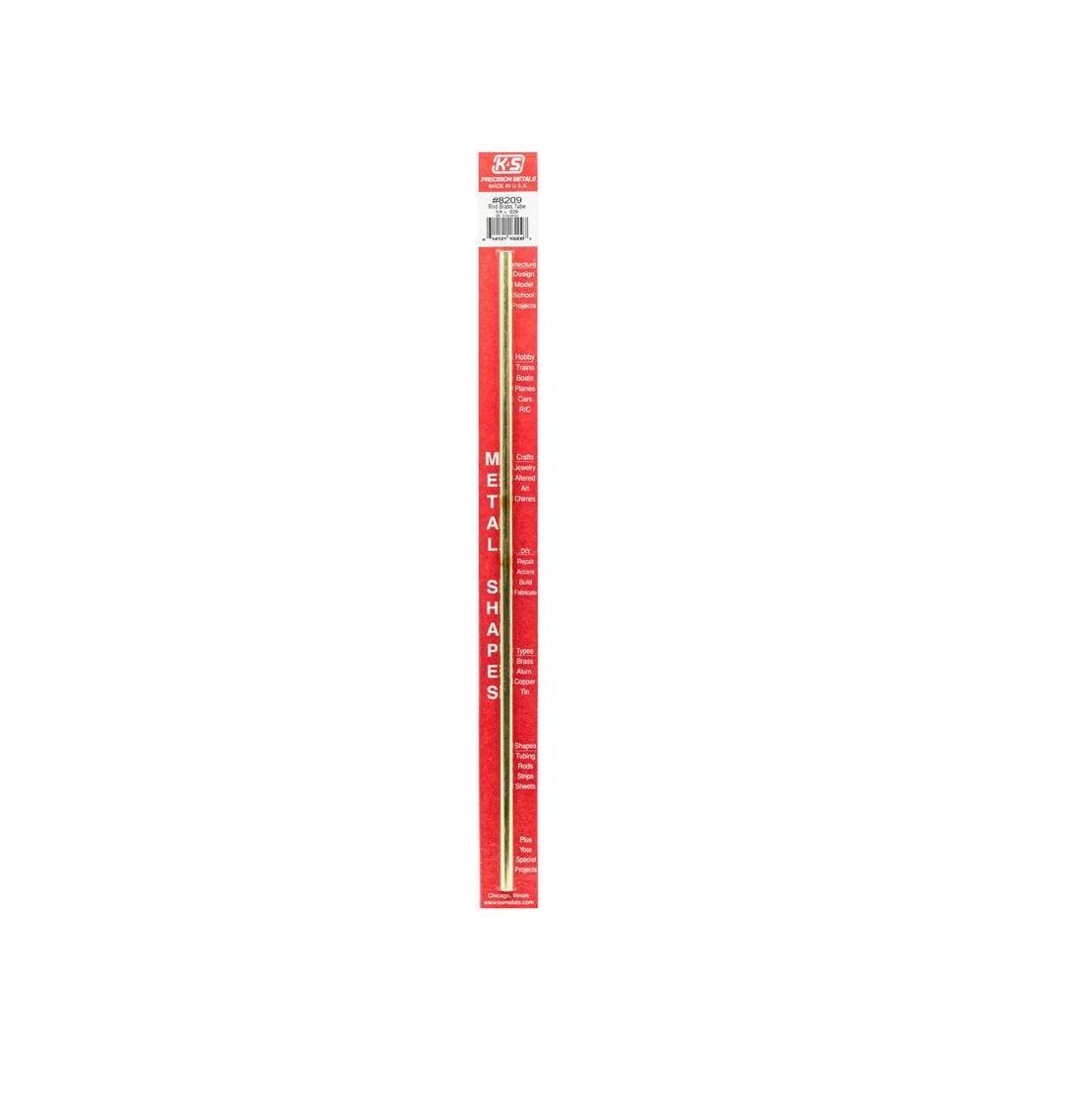 K&S 8209 Round Brass Tube, Mill