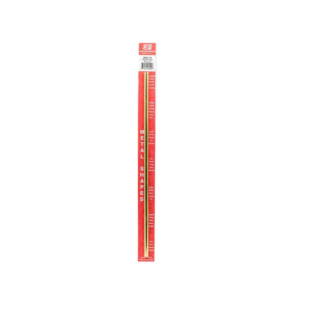 K&S 8210 Round Brass Tube, Mill