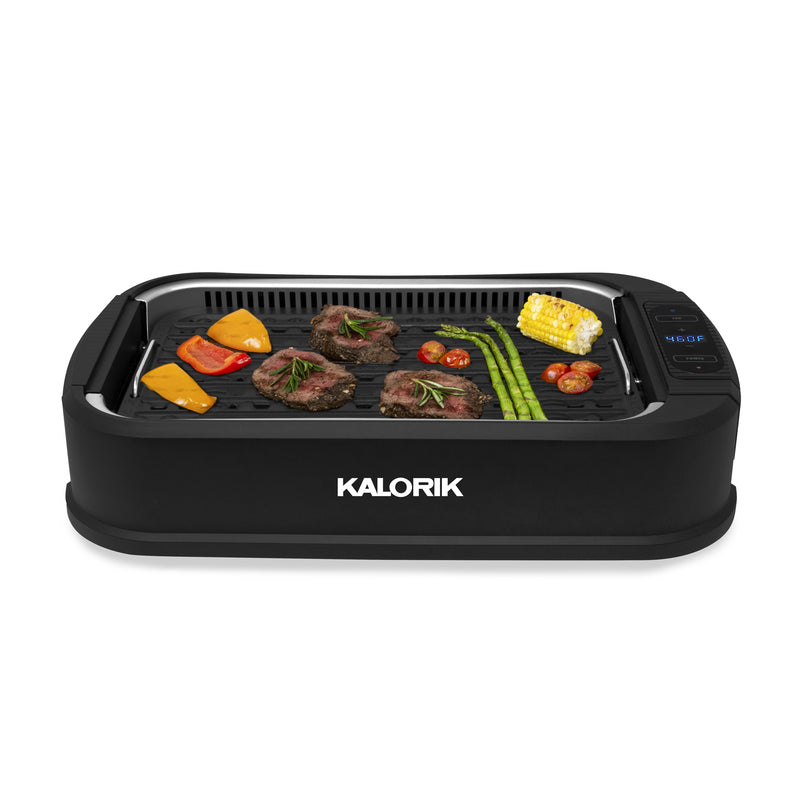 Kalorik GRB 45386 BK Indoor Smokeless Grill, Black, 21.23 sq. ft.