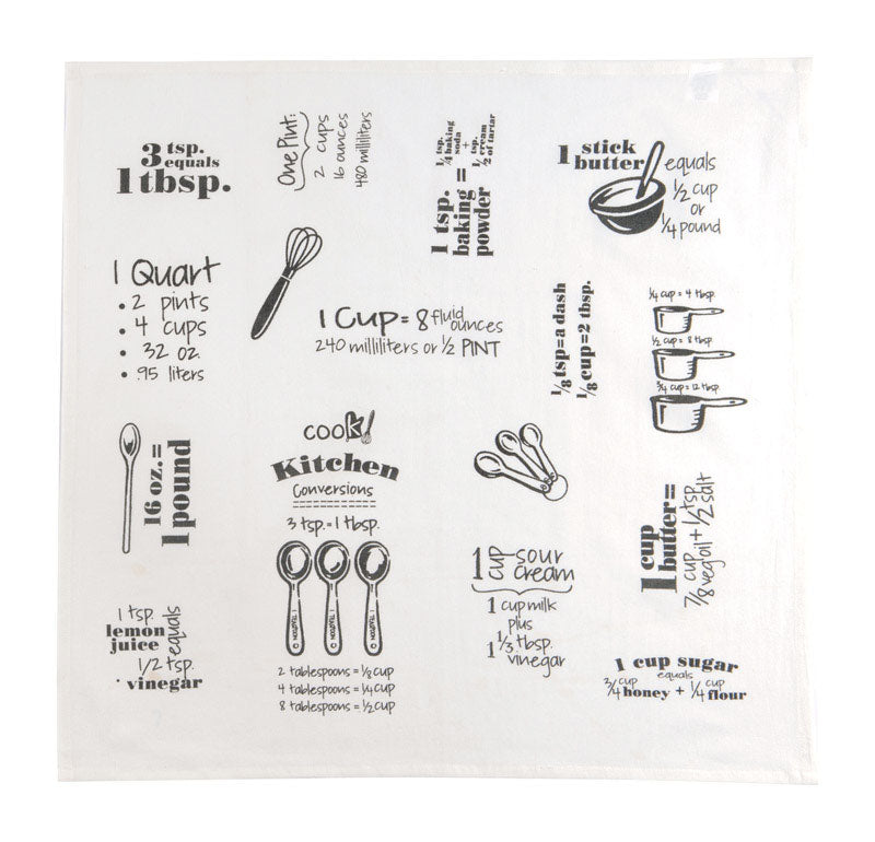 Kay Dee R3233 Flour Sack Kitchen Towel, Cotton, Graphite
