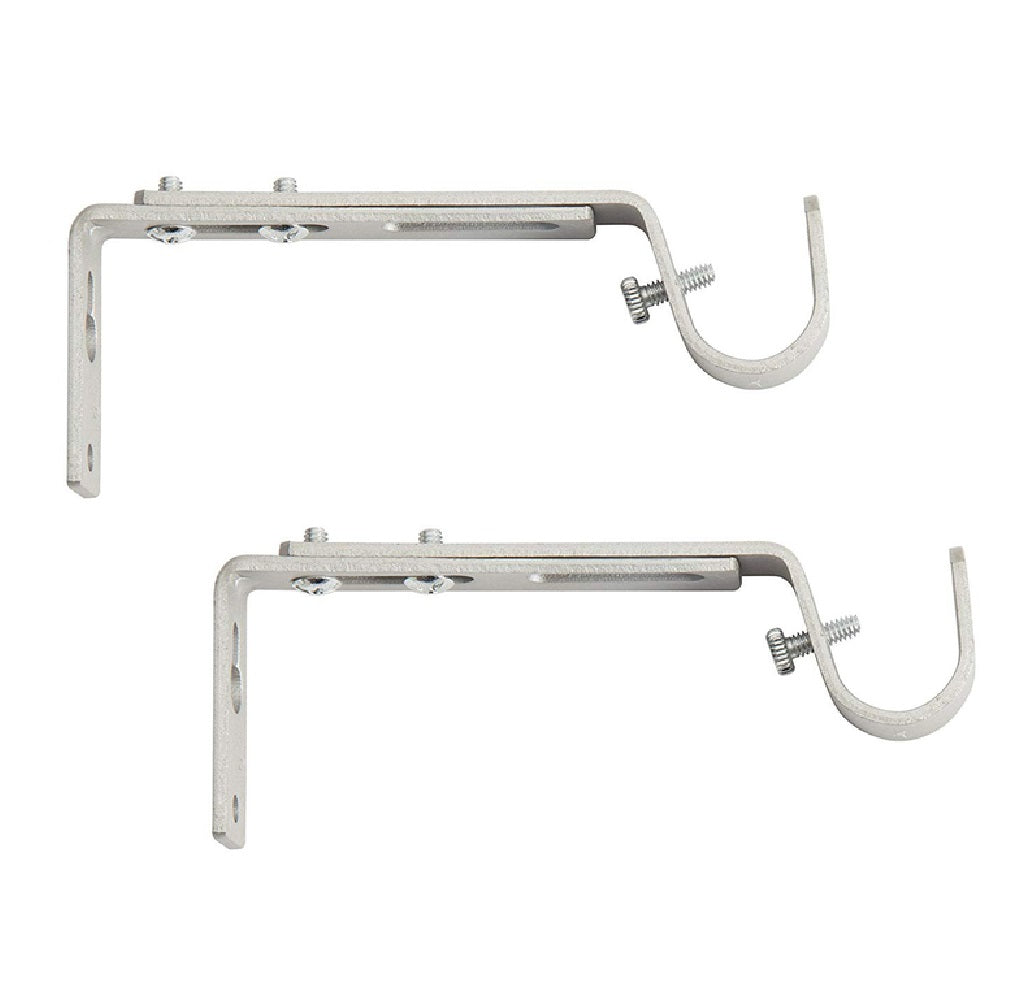 Kenney KN85293 Adjustable Bracket, Satin Nickel, Silver, 3/4"