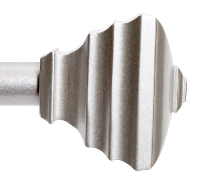 Kenney KN80801 Fast Fit Adjustable Curtain Rod, Steel, Nickel, 120" x 3/4"