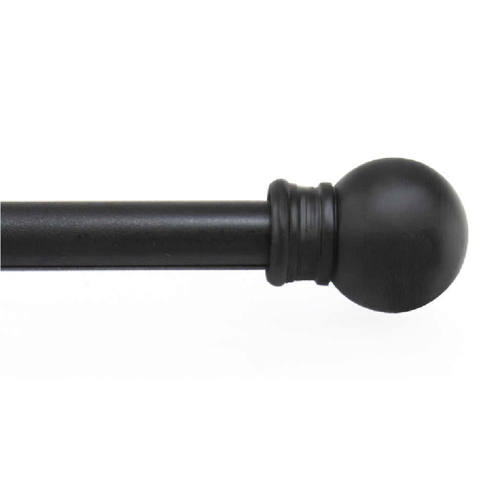 Kenney KN365/5 Fiona Cafe Rod, Steel, Black, 48" x 84"