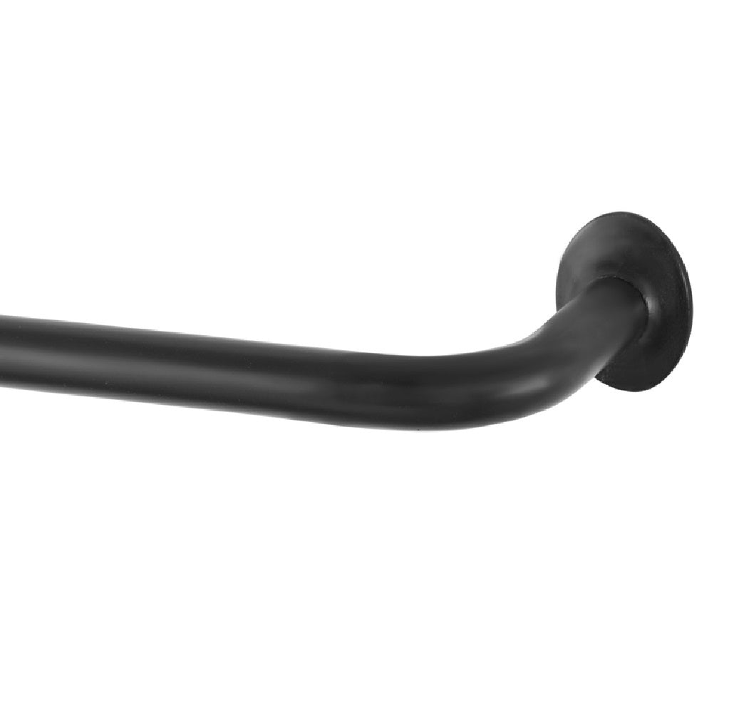 Kenney SN79230V1 Sun Zero Room Darkening Curtain Rod, Black, 28" x 48"