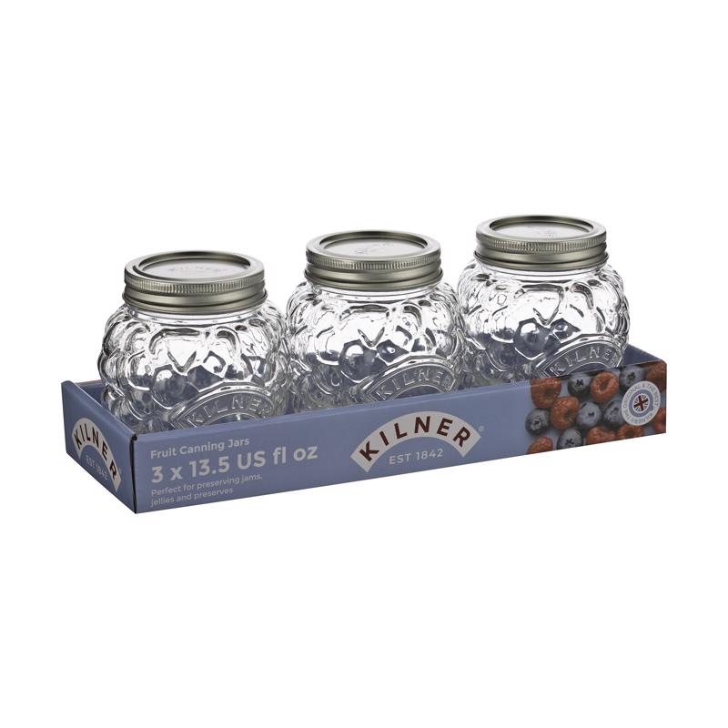 Kilner 0025.033 Berry Regular Mouth Preserve Jar, Glassware, 13.5 Oz