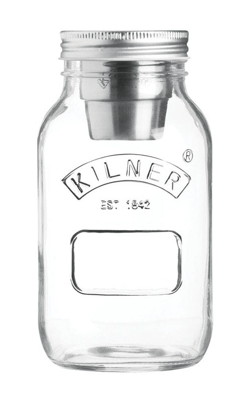 Kilner 0025.791 Food To Go Container, Glass/Stainless Steel, 34 Oz