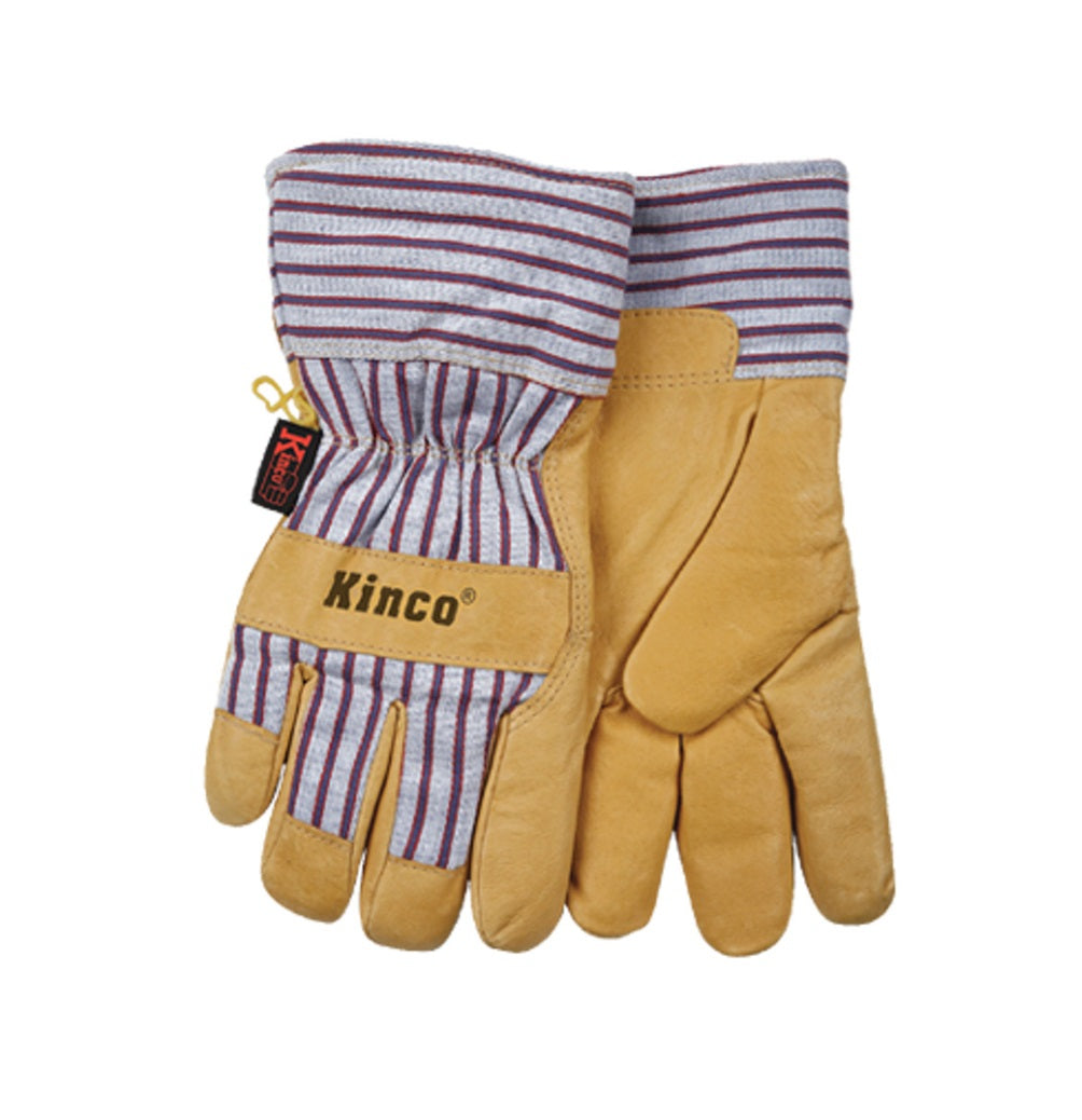 Kinco 1927-M Lined Suede Men's Work Gloves, Yellow, M