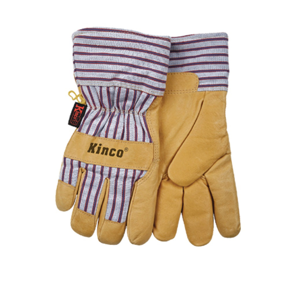 Kinco 1927-S Lined Knit Wrist Men's Work Gloves, Yellow, S