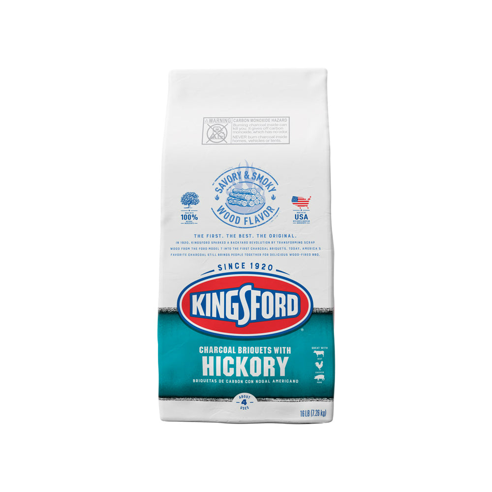 Kingsford 32074 Charcoal Briquettes, Hickory, 16 Lb