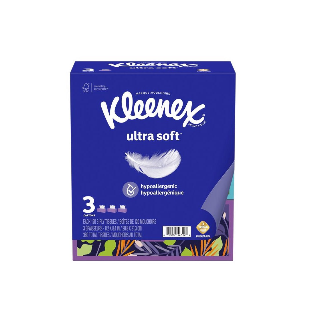Kleenex 54314 Ultra Soft Facial Tissue, White