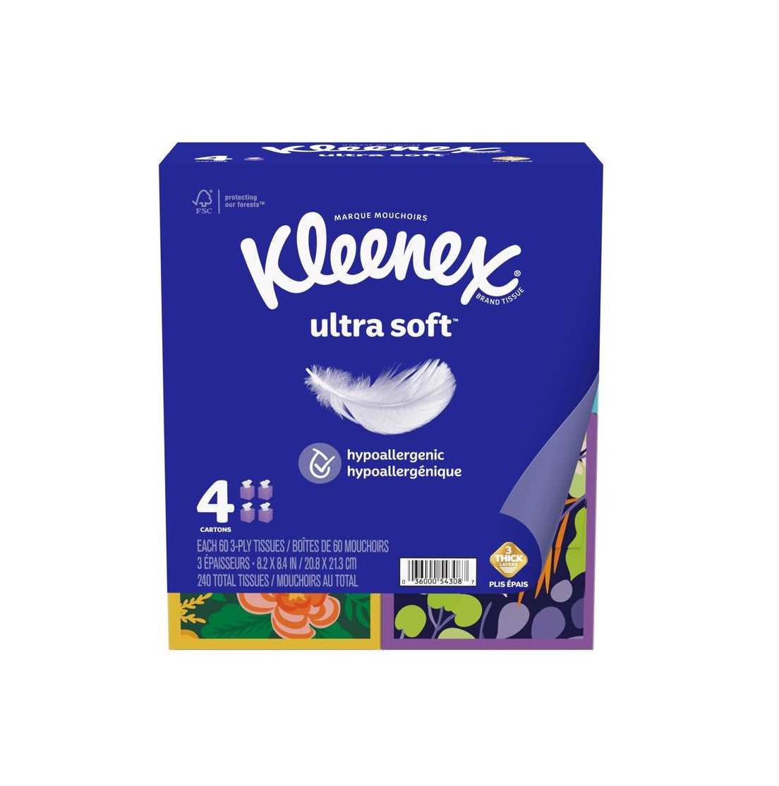 Kleenex 54309 Ultra Soft Facial Tissue, White
