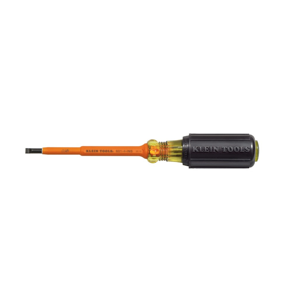 Klein Tools 601-4-INS Cabinet Insulated Screwdriver, 7-3/4 Inch