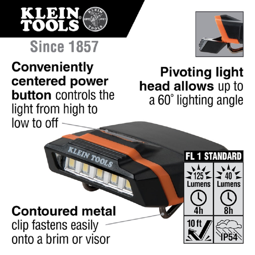Klein Tools 56402 LED Cap Light, Black/Orange