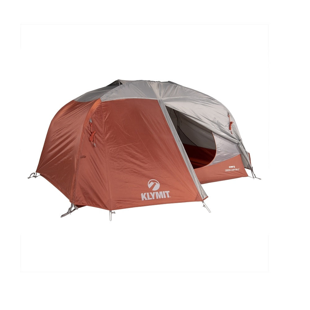 Klymit 09C2RD01B Cross Canyon Camping Tent, Red/Gray