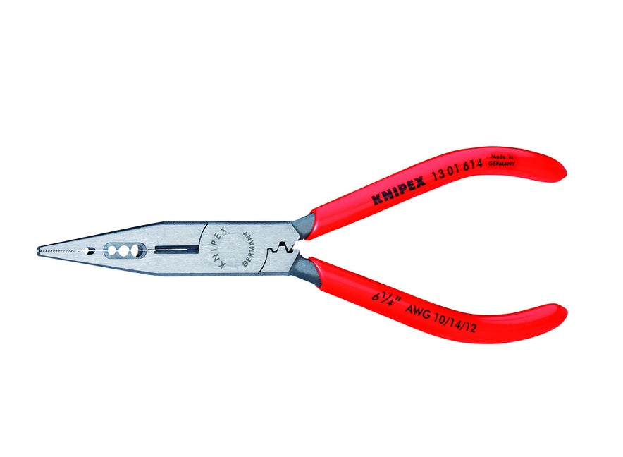 Knipex 13 01 614 SBA Steel Electrician Electrical Pliers, Red, 6-1/4 in