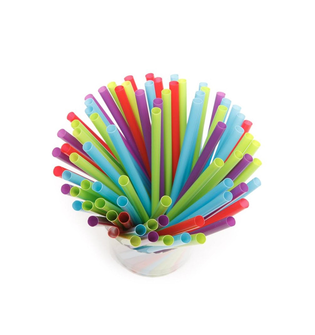 Kolorae KOL-0035 Drinking Straws, Plastic, Assorted Colors