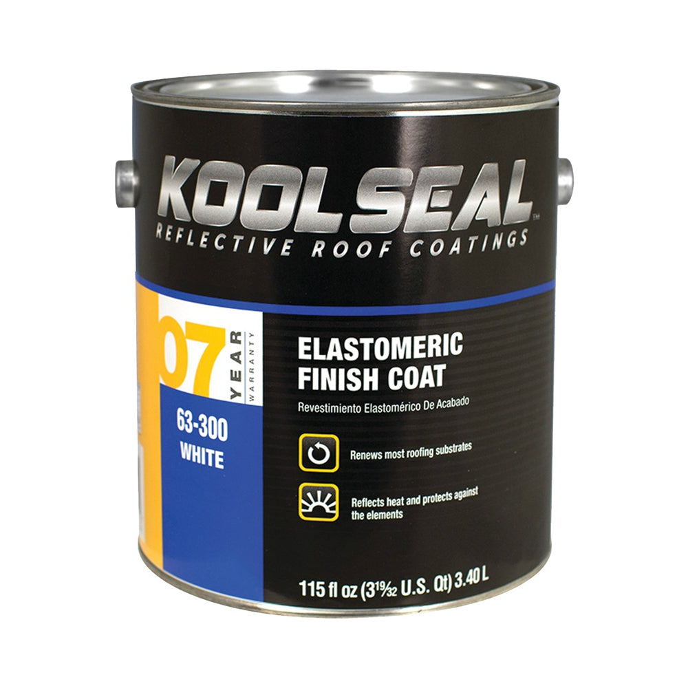 Kool Seal KS0063300-16 Elastomeric Roof Coating, White, 1 Gallon
