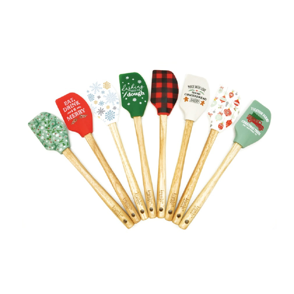 Krumbs Kitchen XKKSPT24 Christmas Spatula, Silicone, Assorted Color